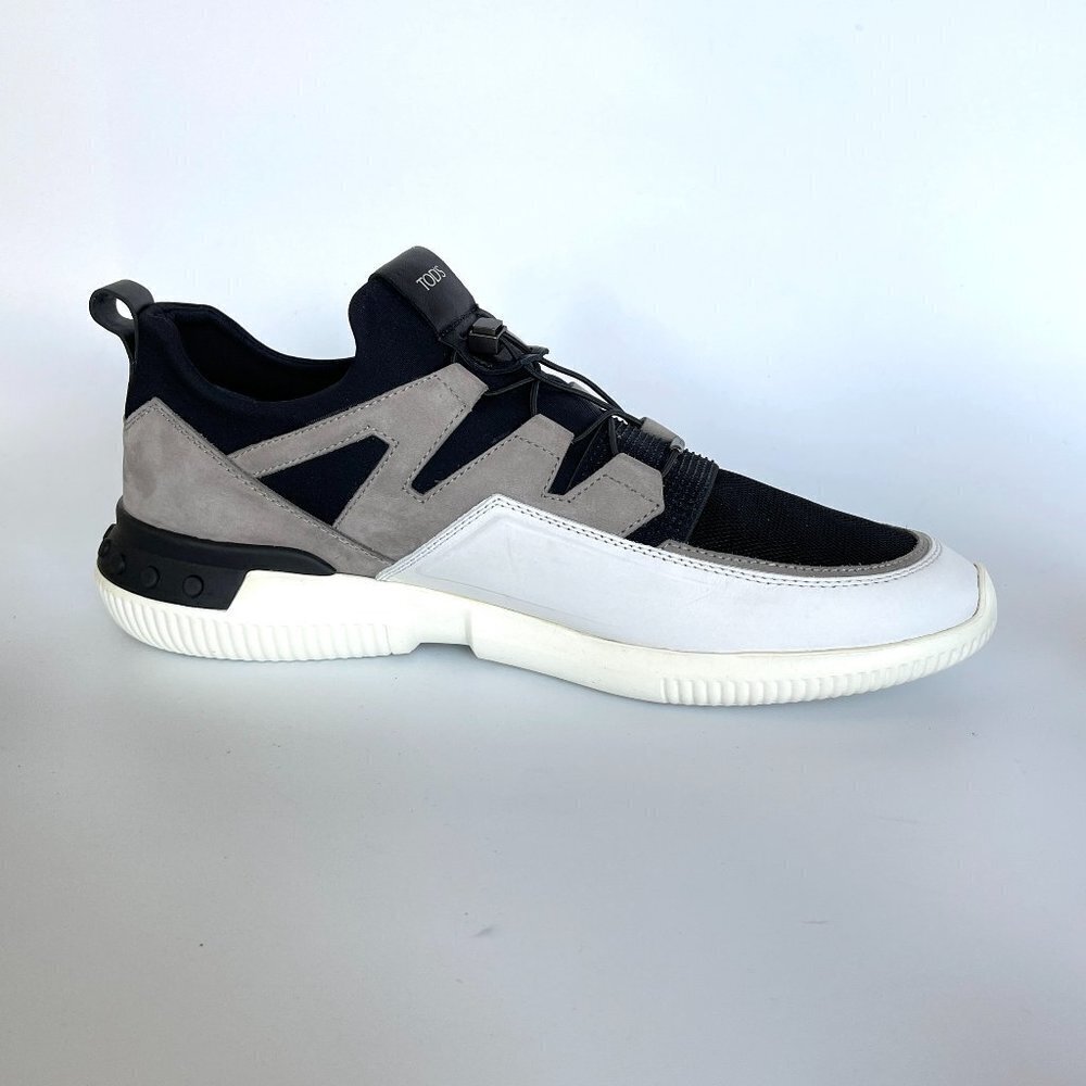 Tod's Italy No-code Black & White Active Sport‎ Light 91B Leather Sneakers shoes